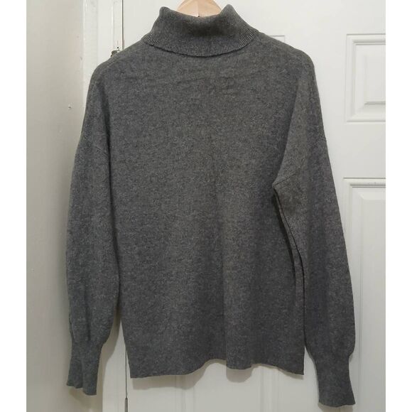 Halogen womens xlarge 100% cashmere turtleneck sweater gray - Picture 6 of 10